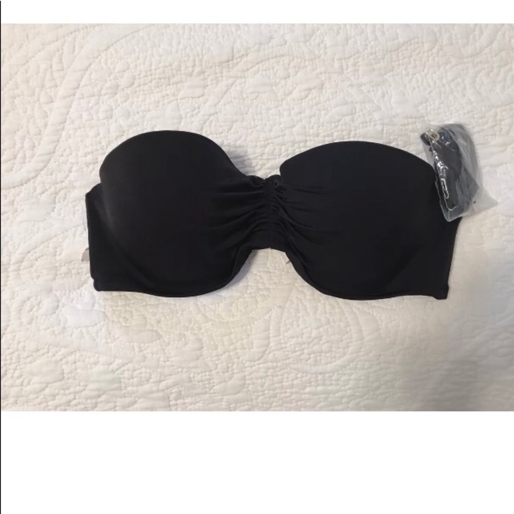 Victoria secret bandeau bikini top black neon